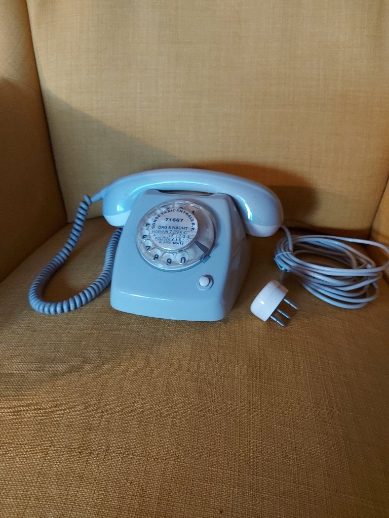 Vintage PTT T65 Draaischijf telefoon. HEEMAF, Telecommunicatie, Vaste telefoons | Niet Draadloos, Zo goed als nieuw, Met draaischijf