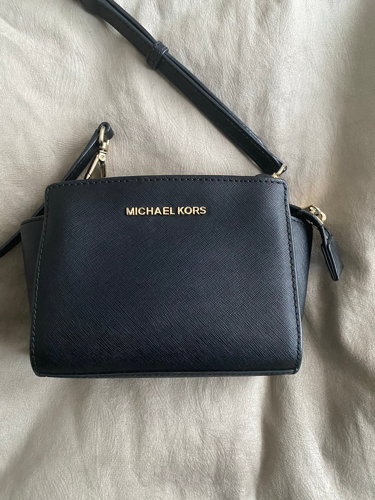 Originele Michael Kors schoudertasje - Zwart, Ophalen of Verzenden, Zo goed als nieuw, Zwart, Schoudertasje
