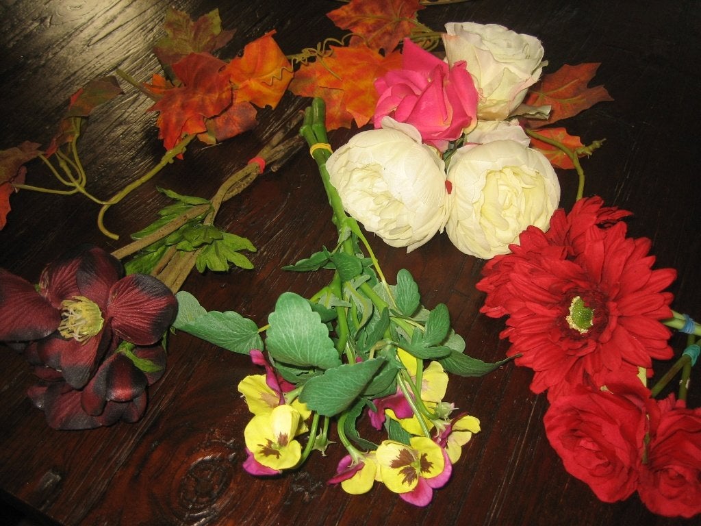 kunst/zijde bloemen, Huis en Inrichting, Kunstbloem, Zijde, Ophalen of Verzenden, Zo goed als nieuw