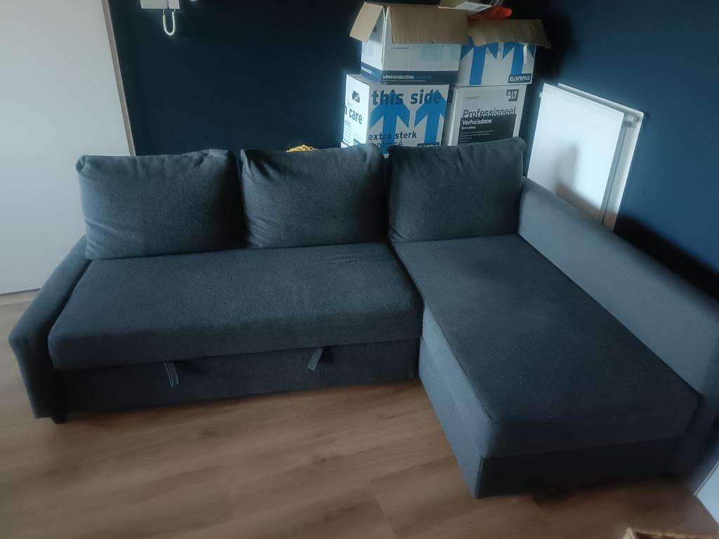 Friheten IKEA Hoekbank met Slaapfunctie en Opbergruimte, Ophalen, 250 tot 300 cm, 100 tot 125 cm, Hoekbank