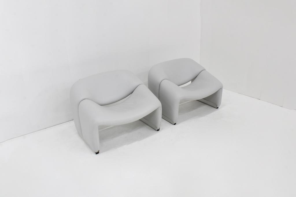 Set van 2 Artifort Groovy fauteuils F598 Pierre Paulin, Huis en Inrichting, Fauteuils, Design, Ophalen of Verzenden, 50 tot 75 cm