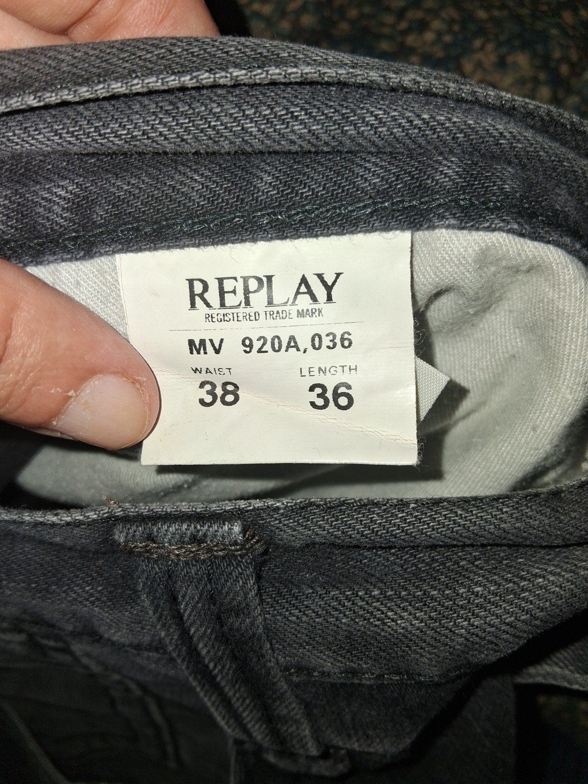 Replay Jeans W38 L36 - Zwart, Kleding | Heren, W36 - W38 (confectie 52/54), Zwart, Ophalen of Verzenden, Gedragen