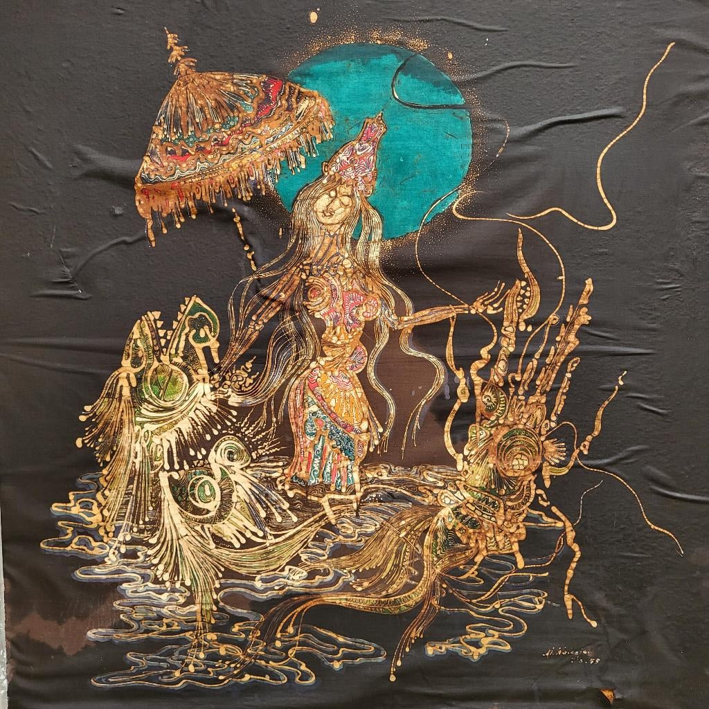 Batik gesigneerd, Ophalen of Verzenden