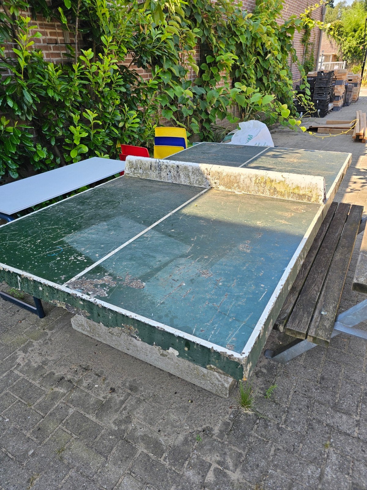 Betonnen Tafeltennistafel - Robuust en Weerbestendig, Ophalen, Gebruikt