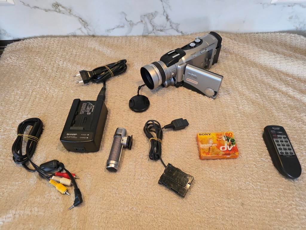 Sharp VL-ME100 Pro MiniDV Camcorder Compleet, Mini dv, Gebruikt, 20x of meer, Ophalen of Verzenden