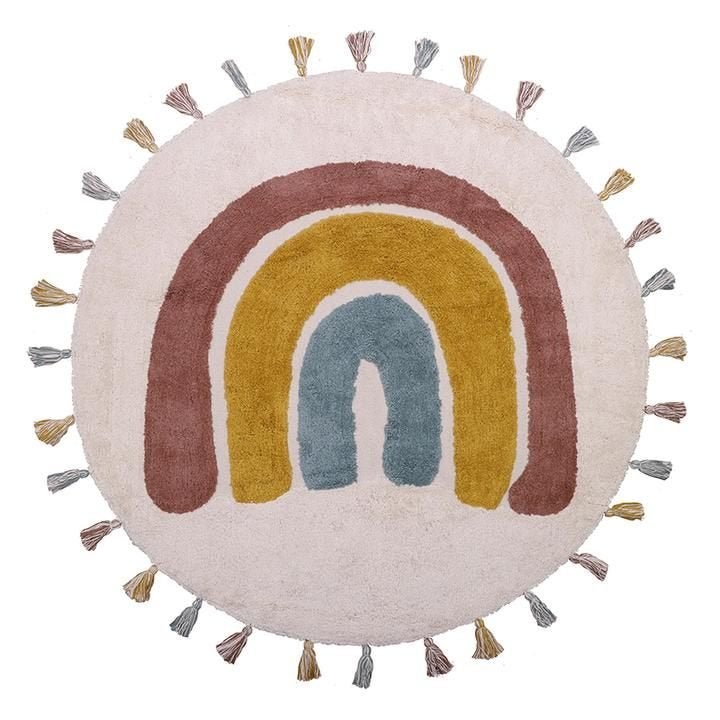 Kindervloerkleed Vloerkleed Regenboog Rond Nattiot, Nattiot, Nieuw, Ophalen of Verzenden, Contact@nattiot.fr