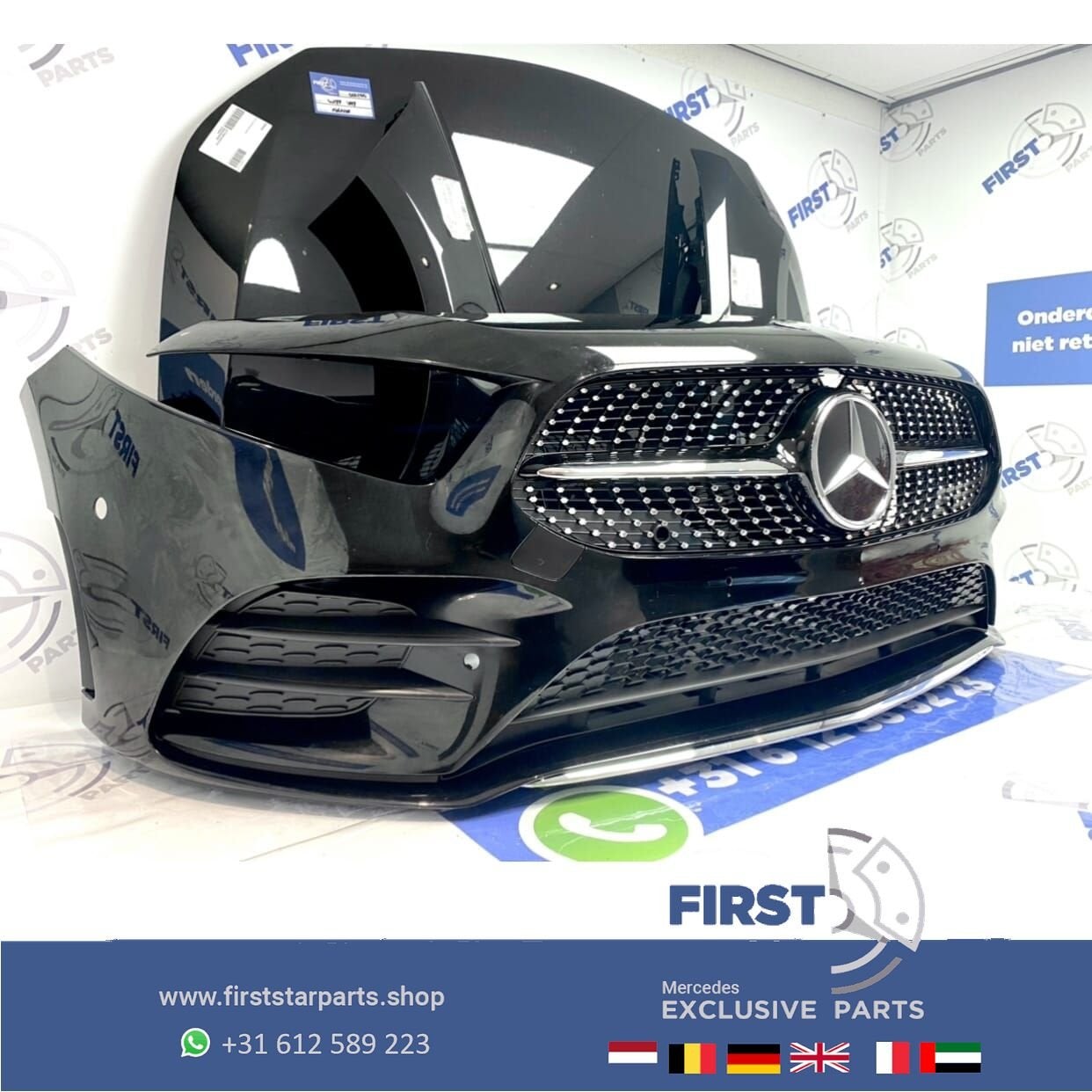 W177 V177 GT A35 AMG LINE VOORKOP KOSMOS ZWART Mercedes A Kl, Gebruikt, -, Voor, Ophalen of Verzenden