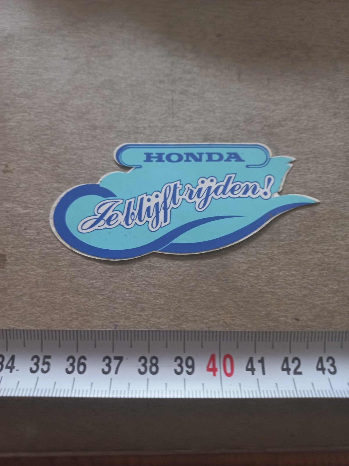 Vintage Honda 'Ze blijven rijden!' sticker, Ophalen of Verzenden
