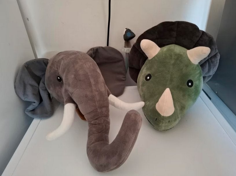 2x Pluche wanddieren te koop, kinderkamer!, Ophalen of Verzenden, Gebruikt, Overige typen