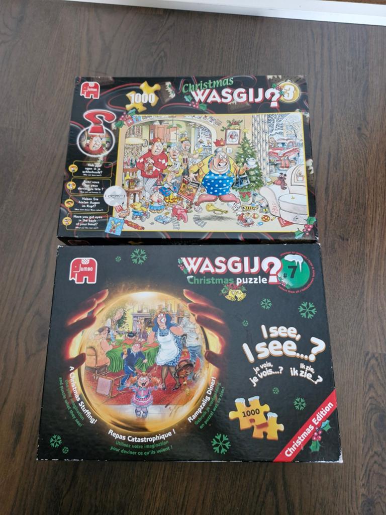 Wasgij kerstpuzzel., Ophalen of Verzenden, 500 t/m 1500 stukjes, Gebruikt
