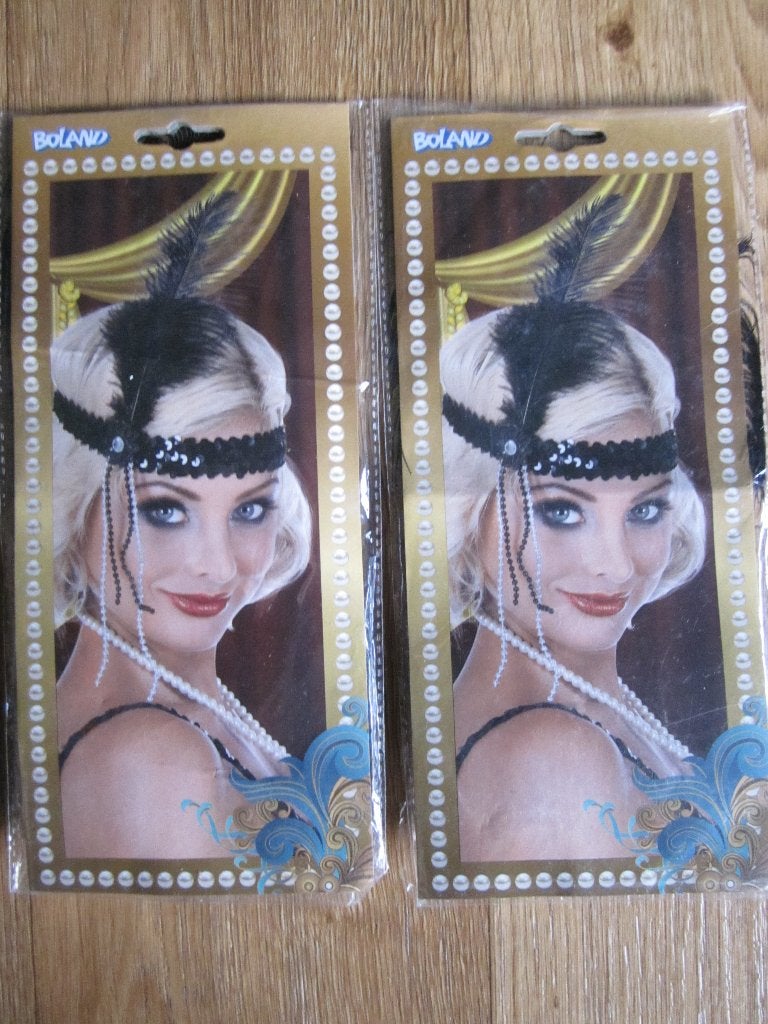 Carnaval Boland Charleston hoofdband/haarband  * Nieuw *., Ophalen of Verzenden, Nieuw, Carnaval, Accessoires