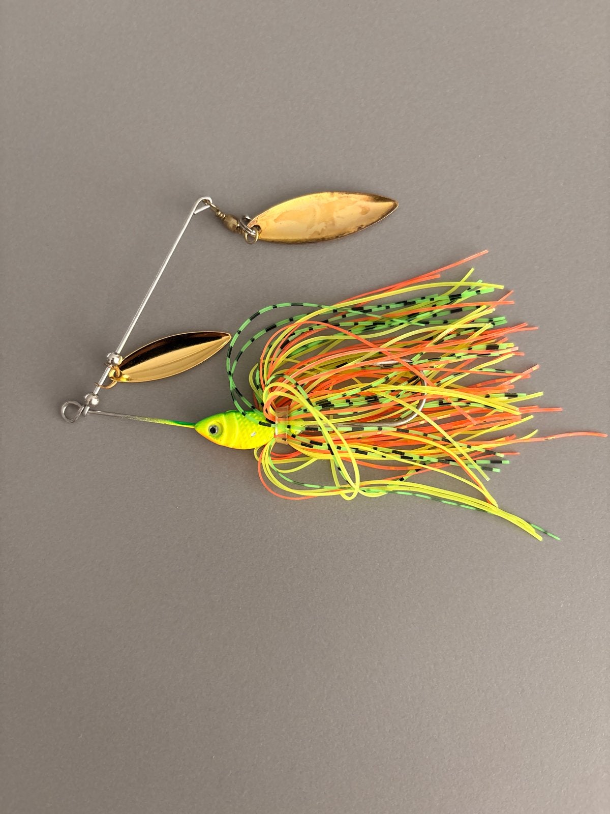 Spinnerbait Kunstaas - Levendig Geel/Oranje/Groen, Watersport en Boten, Ophalen of Verzenden, Nieuw, Kunstaas