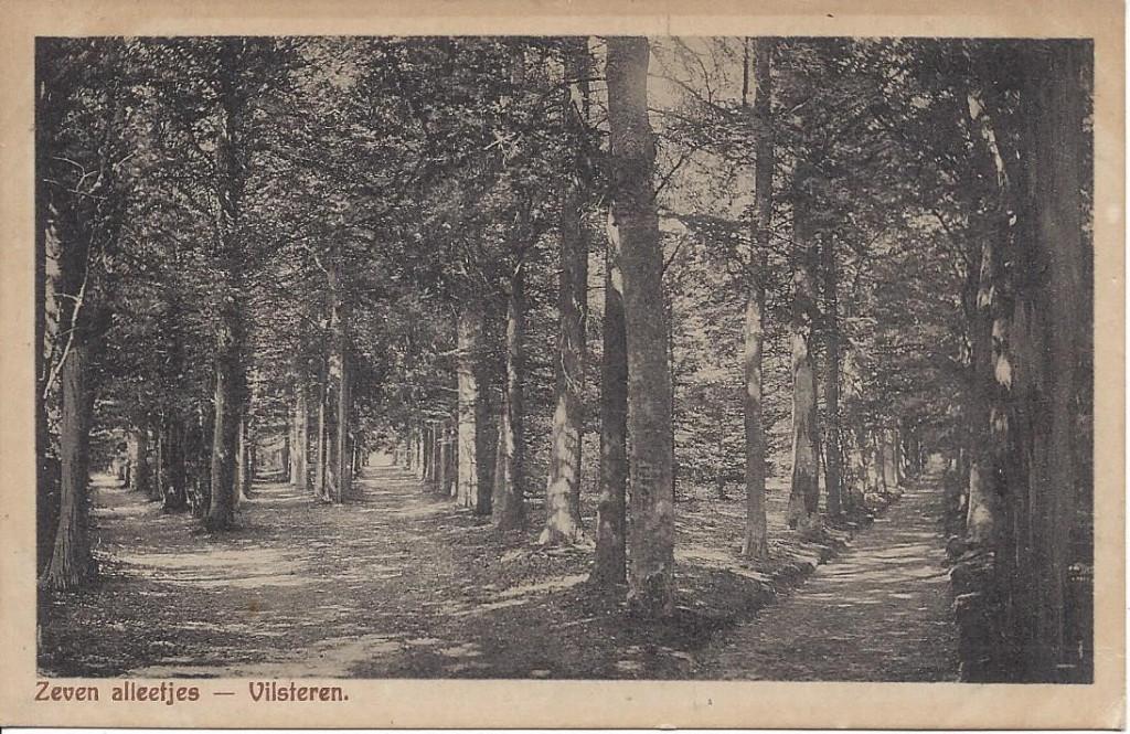 Vilsteren (Ov.) Zeven Alleetjes, gelopen 1928, Ophalen of Verzenden, 1920 tot 1940, Gelopen, Overijssel