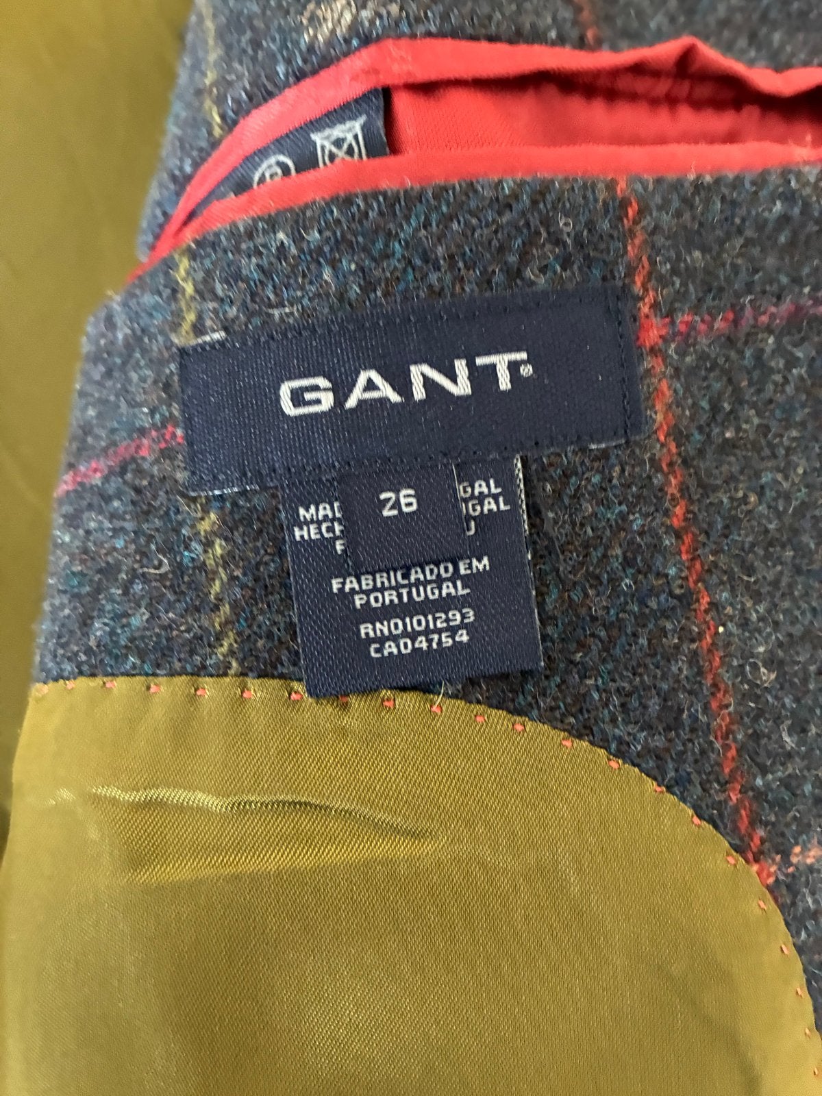 GANT Tweed Jasje met Elleboogstukken - Maat 26, Ophalen of Verzenden, Zo goed als nieuw, Maat 52/54 (L), Grijs