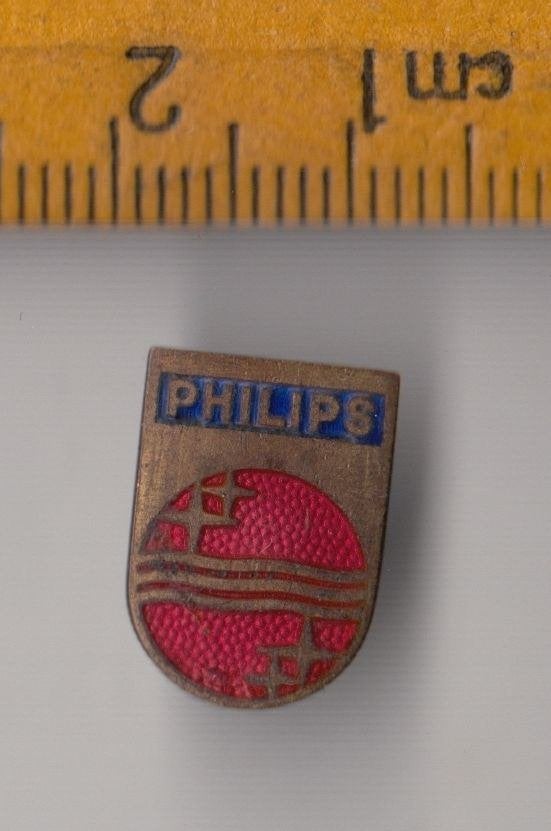 Philips radio logo emaille Blauw Rood, Verzenden