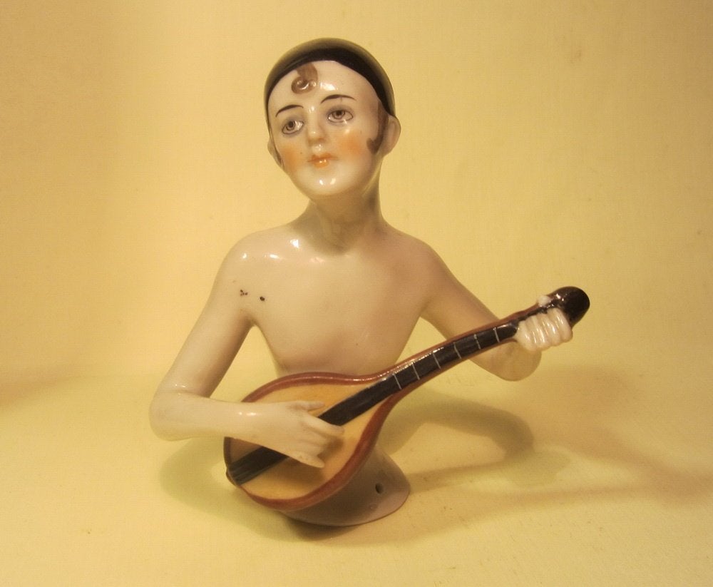 Art deco porseleinen half doll, Pierrot Dressel & Kister, Antiek en Kunst, Verzenden