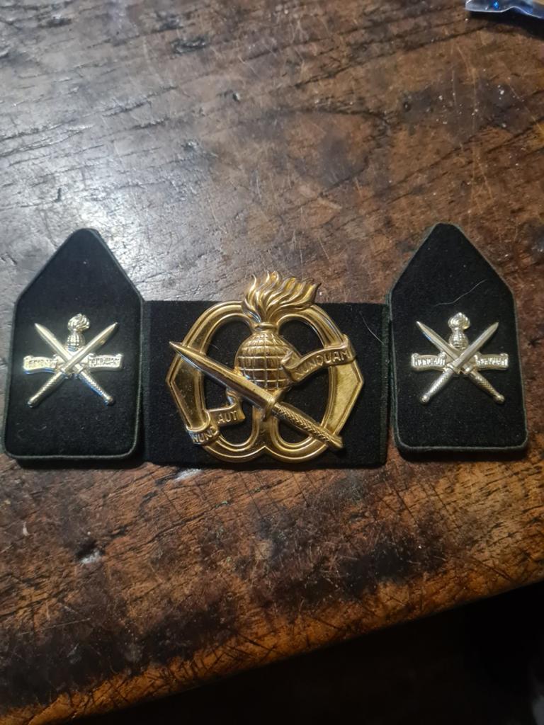 Barett en mouw emblemen, Verzamelen, Militaria | Algemeen, Ophalen of Verzenden, Landmacht, Nederland, Embleem of Badge