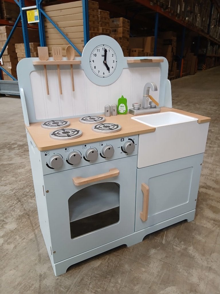Tidlo kinderkeuken Landelijke speelkeuken blauw, Ophalen, Nieuw, Hout, Speelkeuken