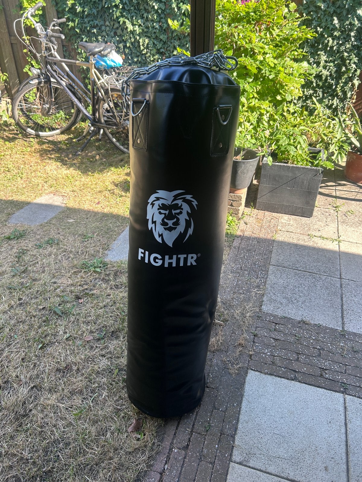 FIGHTR Bokszak - Zwart, inclusief ketting, Ophalen, Zo goed als nieuw, Bokszak