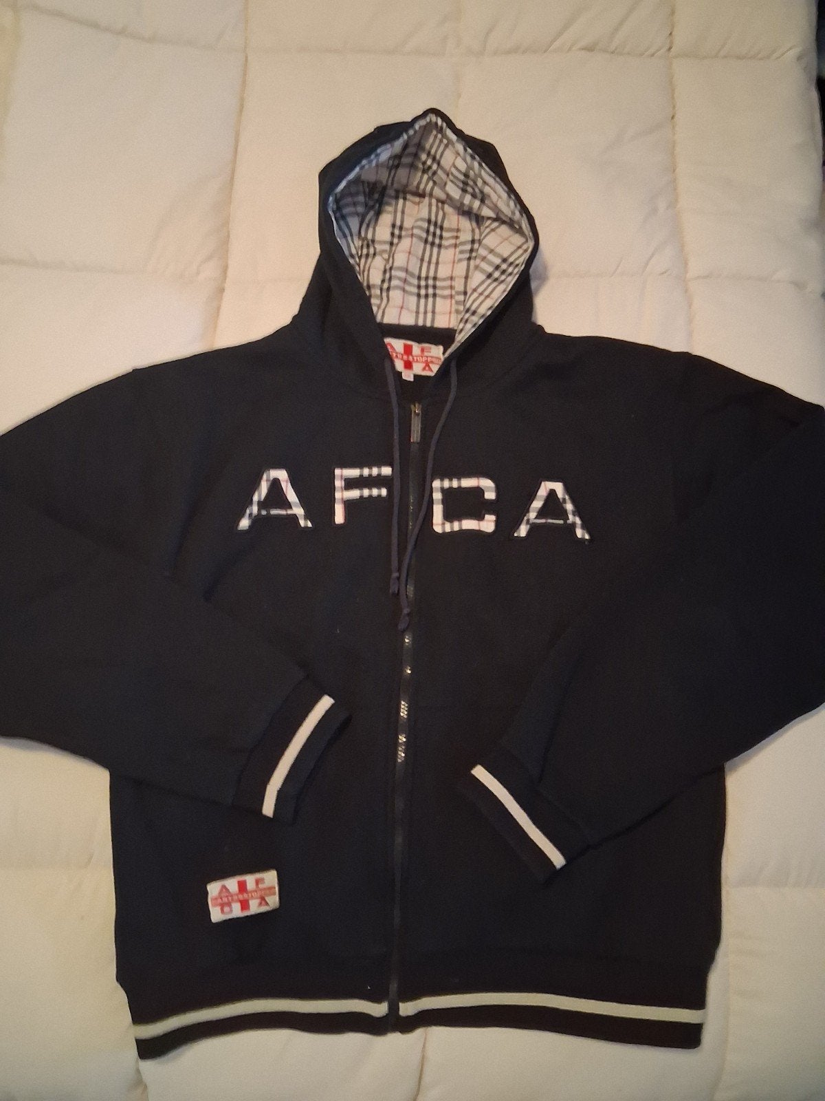 AFCA Hoodie met Burberry-stijl ruitpatroon. Maat xl, Ophalen, Zo goed als nieuw, AFCA