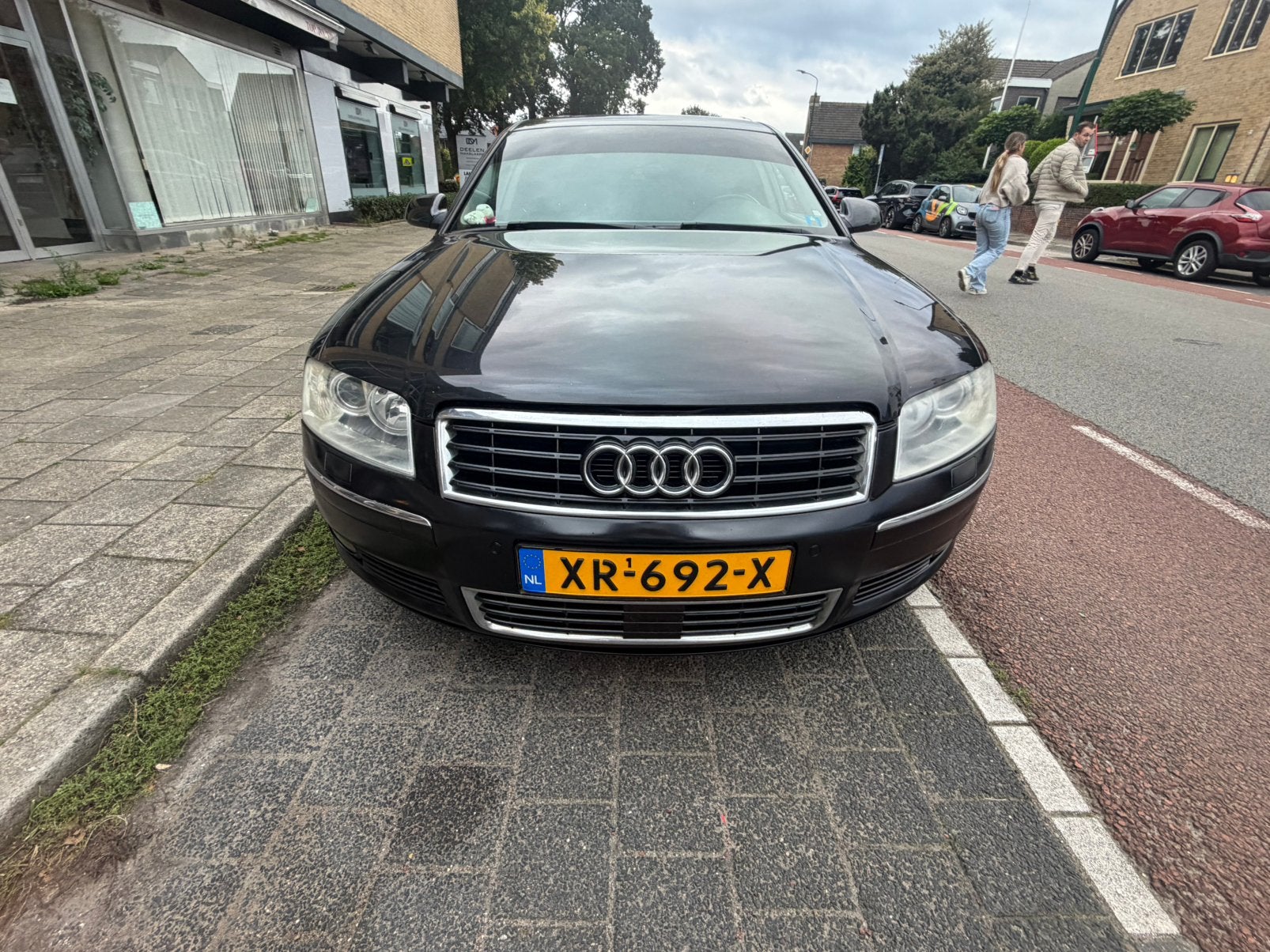 Audi A8 D3 3,7 V8, Auto's, Automaat, Zwart, Leder, Vierwielaandrijving