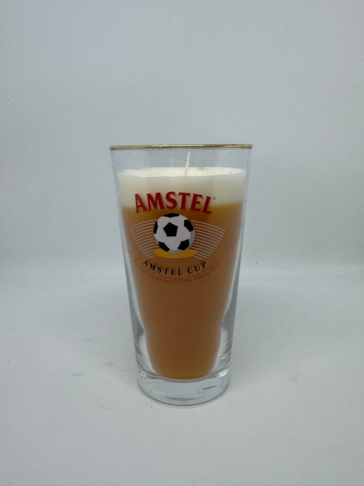 Unieke zelfgemaakte bierkaars - Amstel, Huis en Inrichting, Woonaccessoires | Kandelaars en Kaarsen, Verzenden, Overige merken