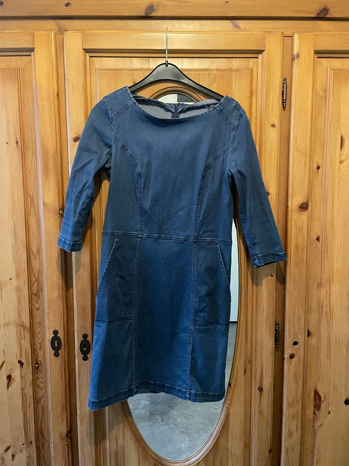 Denim jurk met 3/4 mouwen Esprit, Kleding | Dames, Ophalen of Verzenden, Gedragen, Blauw