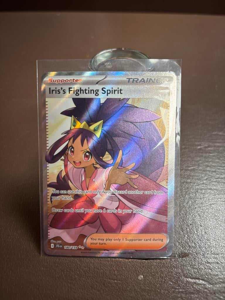 Iris's Fighting Spirit 180/159 Full Art Trainer Pokémon Kaar, Ophalen of Verzenden, Zo goed als nieuw, Losse kaart, Foil
