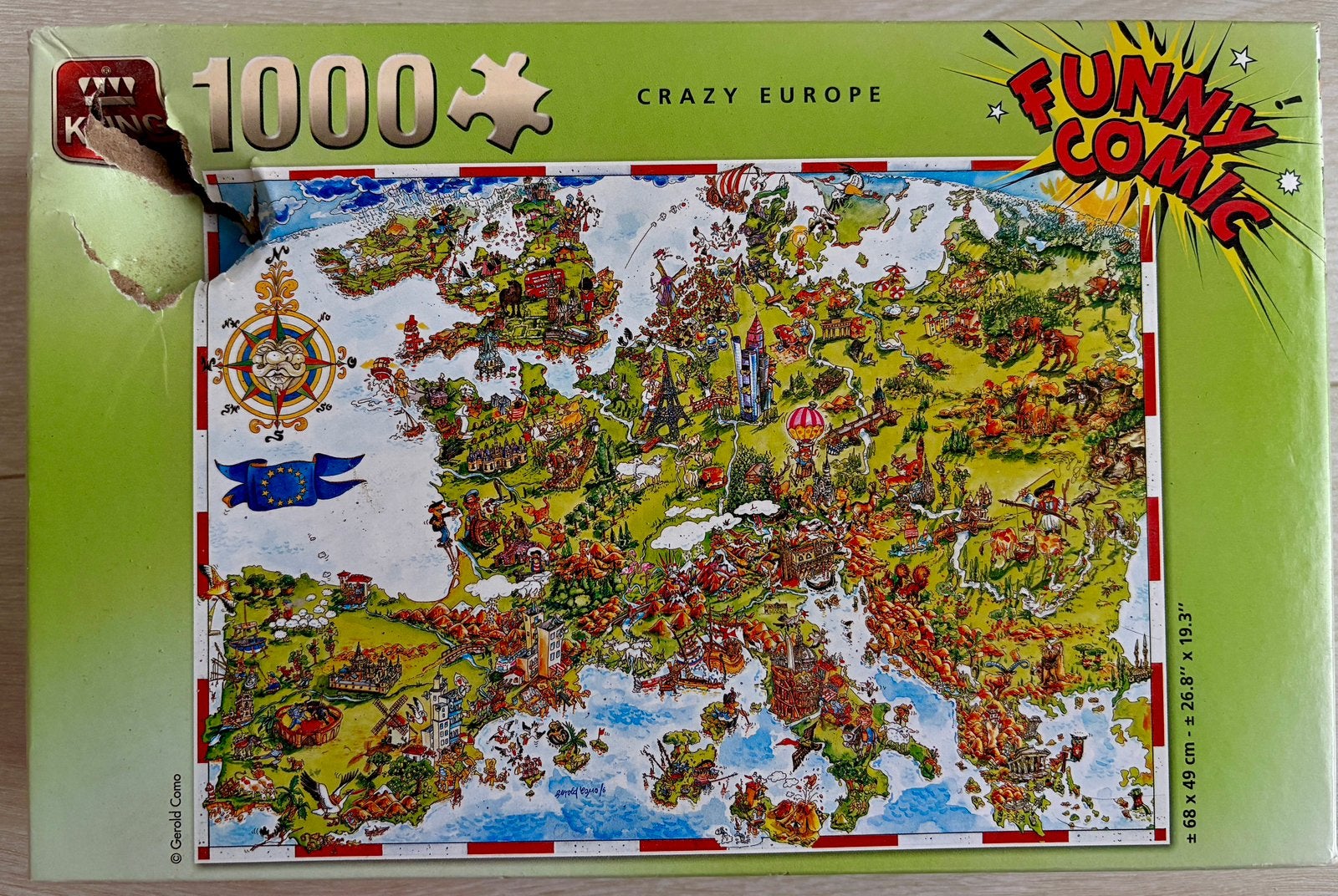 Legpuzzel van 1000 stukjes van Europa, Hobby en Vrije tijd, Denksport en Puzzels, Ophalen of Verzenden, 500 t/m 1500 stukjes, Gebruikt