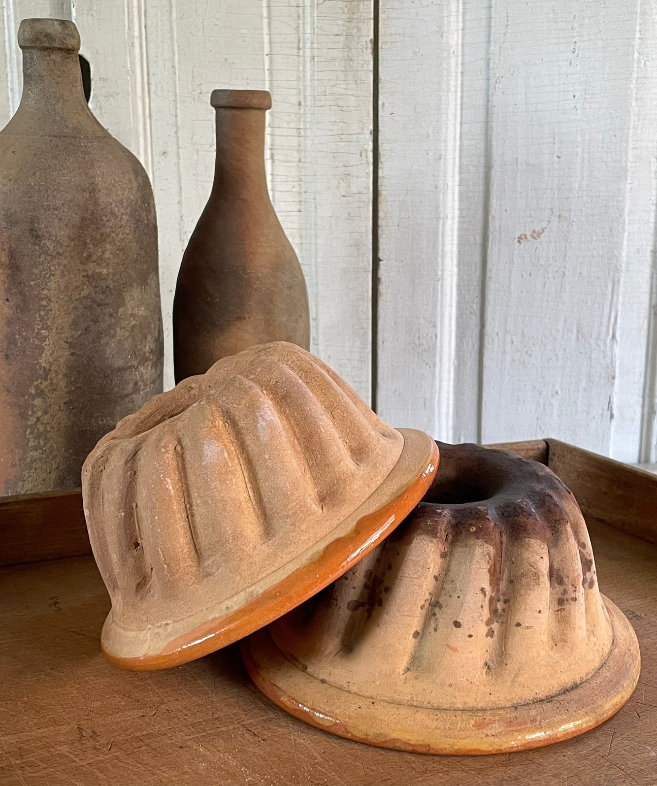 Brocante oude Franse aardewerk tulband, Antiek en Kunst, Ophalen of Verzenden
