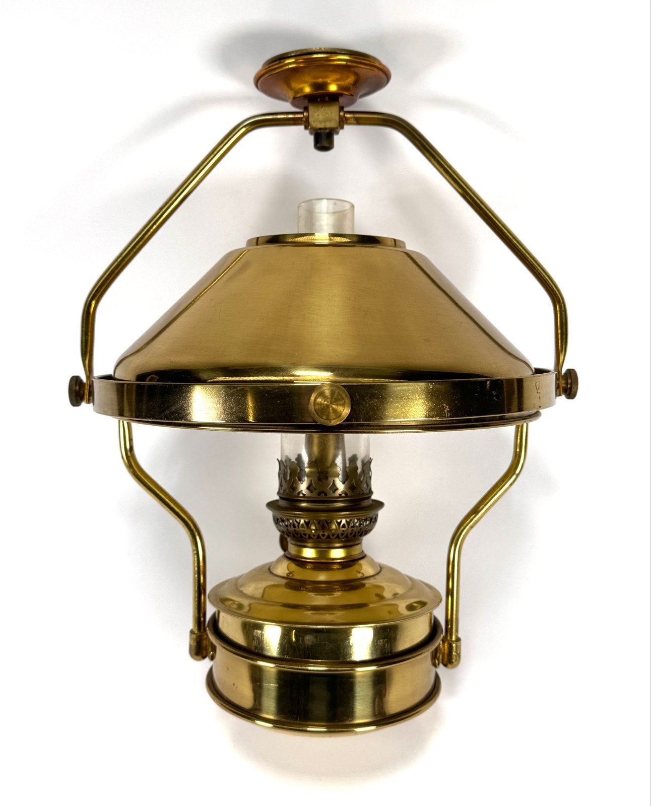 Cardanische Schipperslamp, messing trawlerlamp, Ophalen of Verzenden, Zo goed als nieuw, Verven