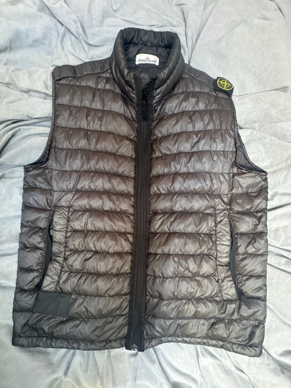 Stone Island Bodywarmer Zwart Maat XL (valt kleiner), Ophalen of Verzenden, Zo goed als nieuw, Maat 56/58 (XL), Zwart