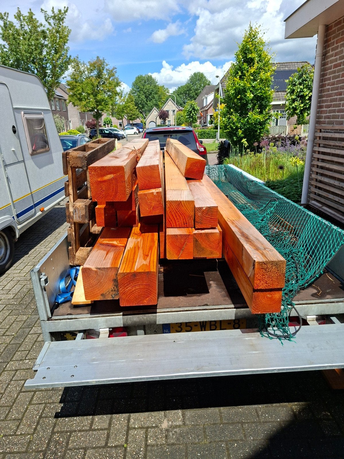 Party nieuwe Douglas palen diverse maten B-keus, Ophalen
