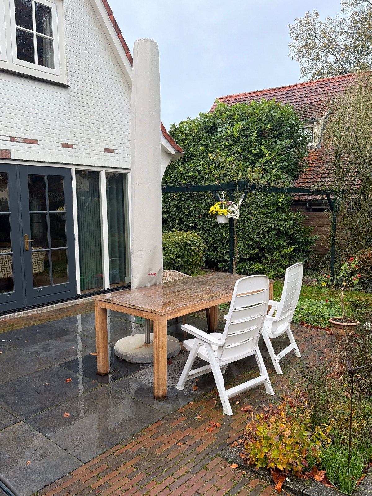 Houten tuintafel Karwei 90x200 cm (gratis af te halen), Tuin en Terras, Ophalen, Gebruikt, Rechthoekig, Hout