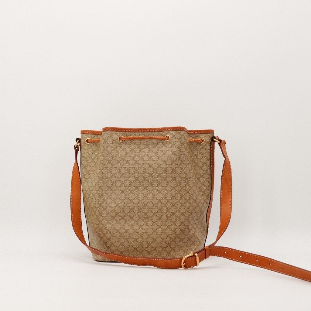 Celine Macadam Céline 29x22x16 cm bucket tas, Verzenden, Gebruikt, Zwart, Overige typen