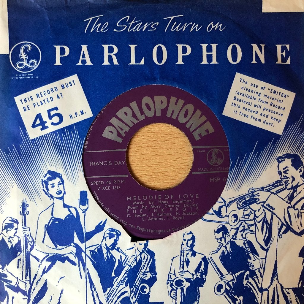 1955	Inkspots (The)	Melodie Of love, Originele persing, 7 inch, Ophalen of Verzenden, Zo goed als nieuw