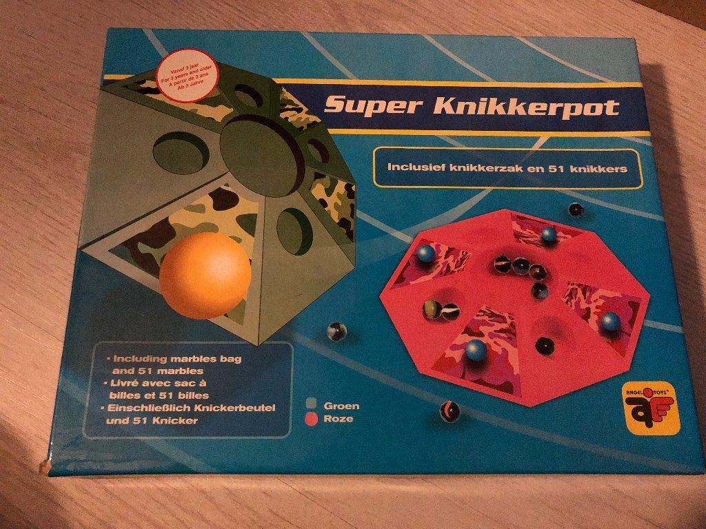 knikkerpot met knikkers, Ophalen of Verzenden, Gebruikt