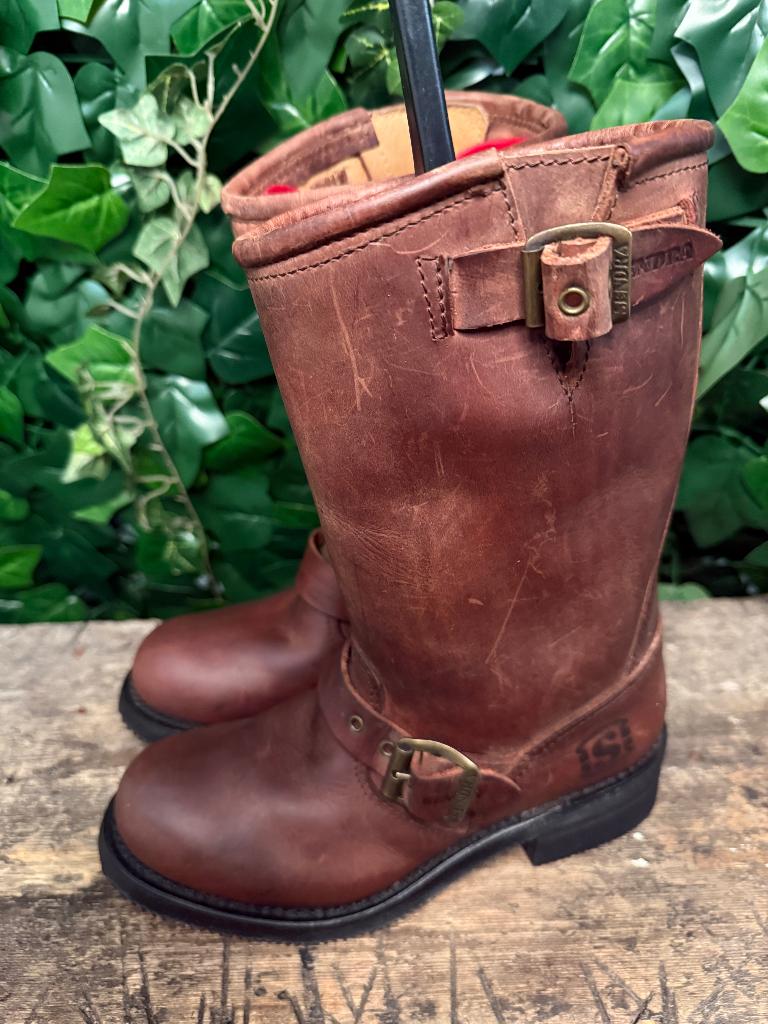 geweldig mooie vintage retro biker boots van Sendra maat 39, Bruin, Nieuw, Ophalen of Verzenden, Sendra