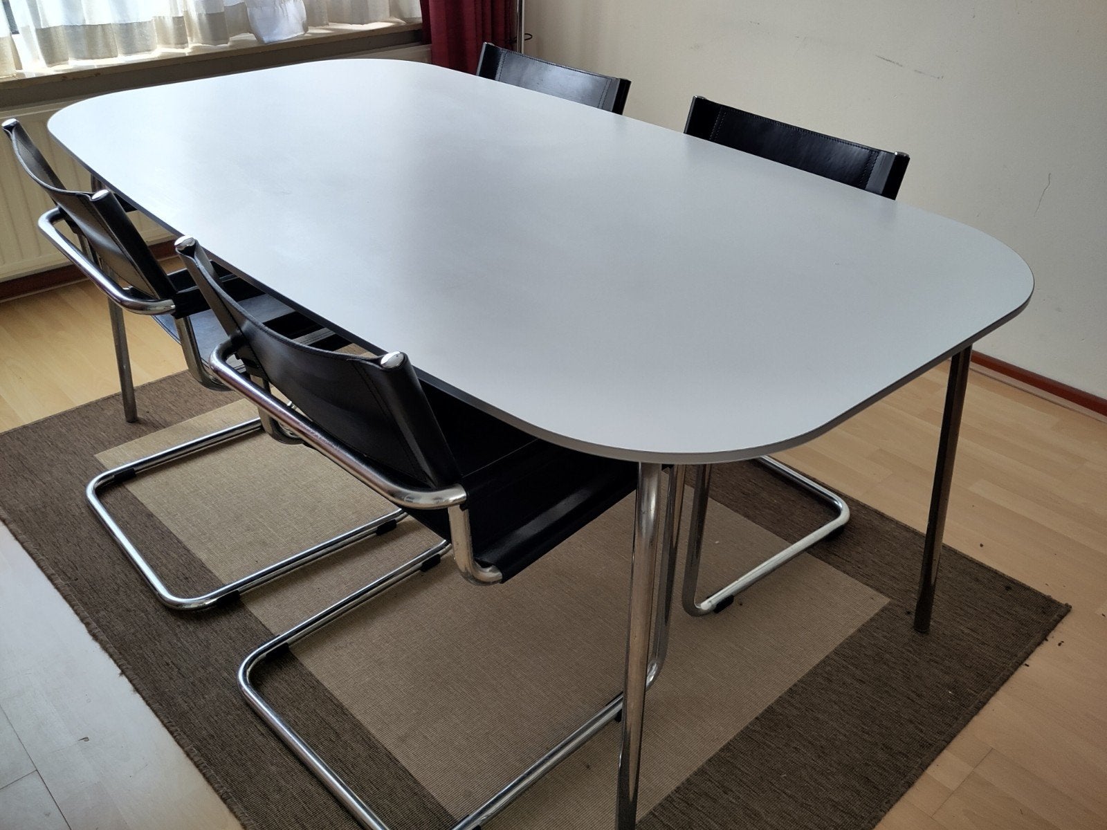Eettafel ZONDER stoelen, Ophalen, Gebruikt, 100 tot 150 cm, 50 tot 100 cm
