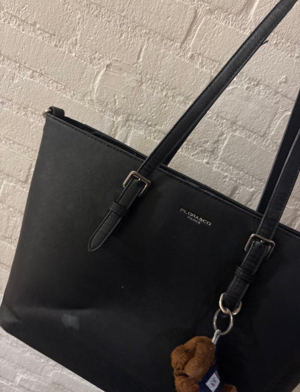 Flora & Co Handtas - Zwart, met lichte beschadiging, Sieraden, Tassen en Uiterlijk, Ophalen, Gebruikt, Zwart, Handtas