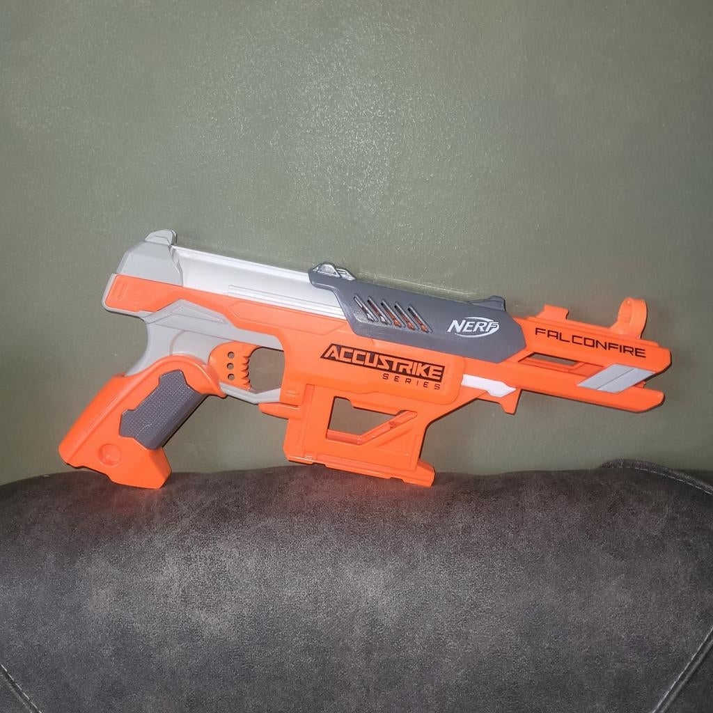 Nerf AccuStrike Falconfire Blaster, Kinderen en Baby's, Speelgoed | Actiefiguren, Gebruikt, Ophalen of Verzenden