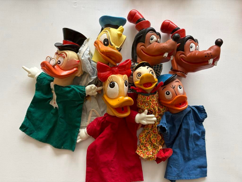 Grote collectie Disney handpoppen - Vintage, Ophalen of Verzenden, Gebruikt, Overige typen
