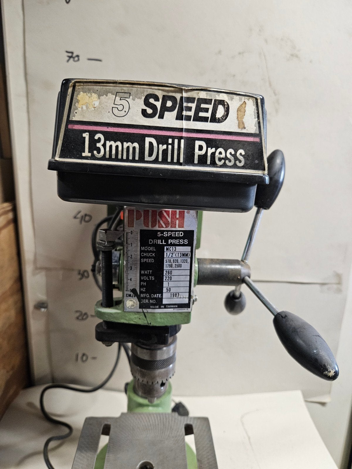 Kolomboormachine 5-speed 13mm Drill Press, Doe-het-zelf en Verbouw, Gereedschap | Boormachines, Ophalen of Verzenden, Gebruikt