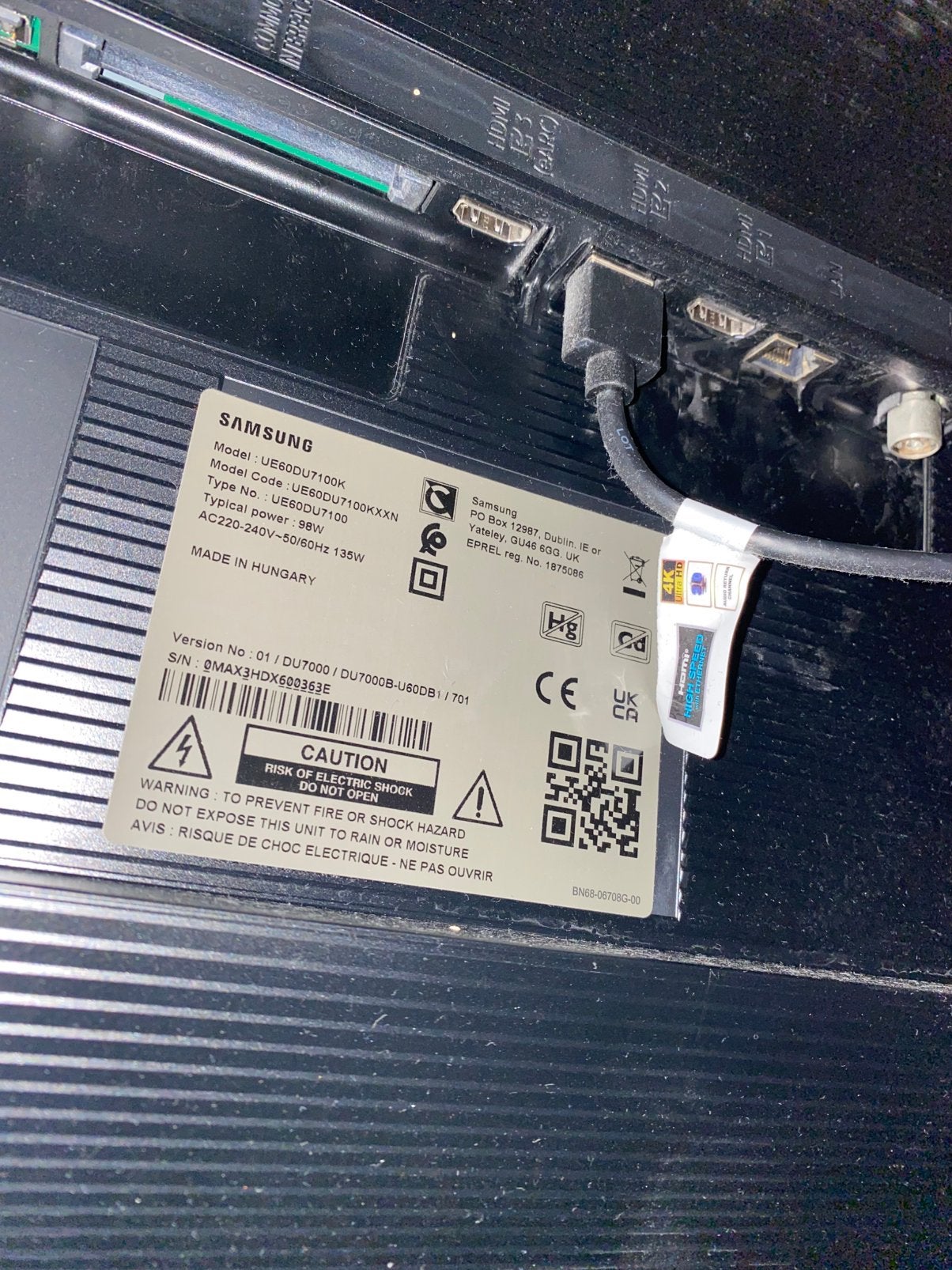 Samsung 60 inch smart tv, Ophalen, LED, 50 Hz, Zo goed als nieuw