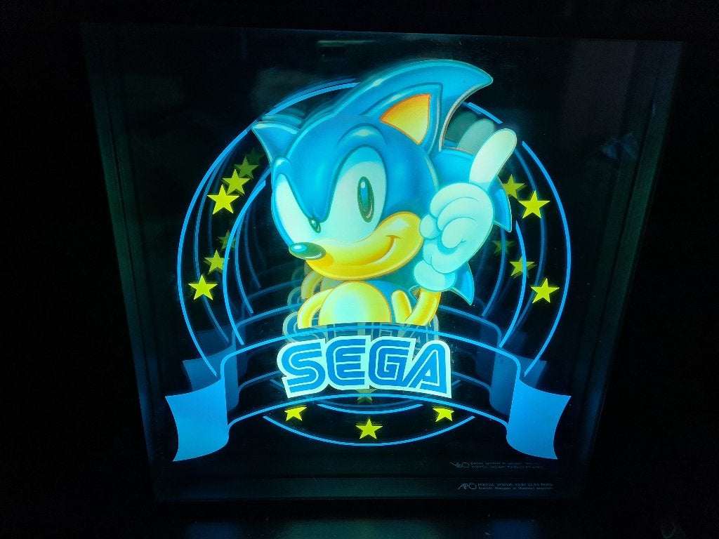 SEGA SONIC display, Spelcomputers en Games, Games | Sega, Gebruikt, 1 speler, Racen en Vliegen, Ophalen of Verzenden