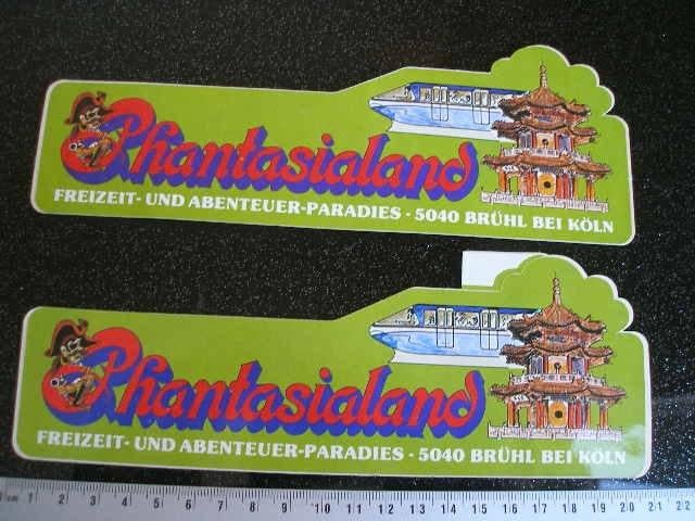 2x sticker Phantasialand bruhl monorail oosters groen, Verzenden, Zo goed als nieuw, Bedrijf of Vereniging