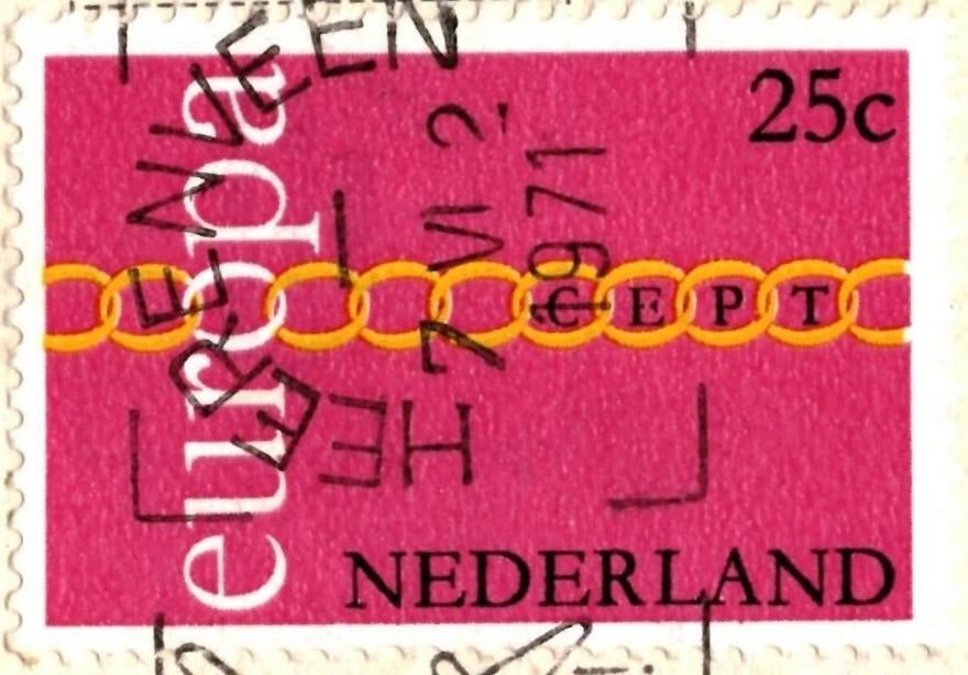 802599 Heerenveen 1971 Friesland mooie zegel Europapostzegel, Ophalen of Verzenden, 1960 tot 1980, Gelopen, Friesland