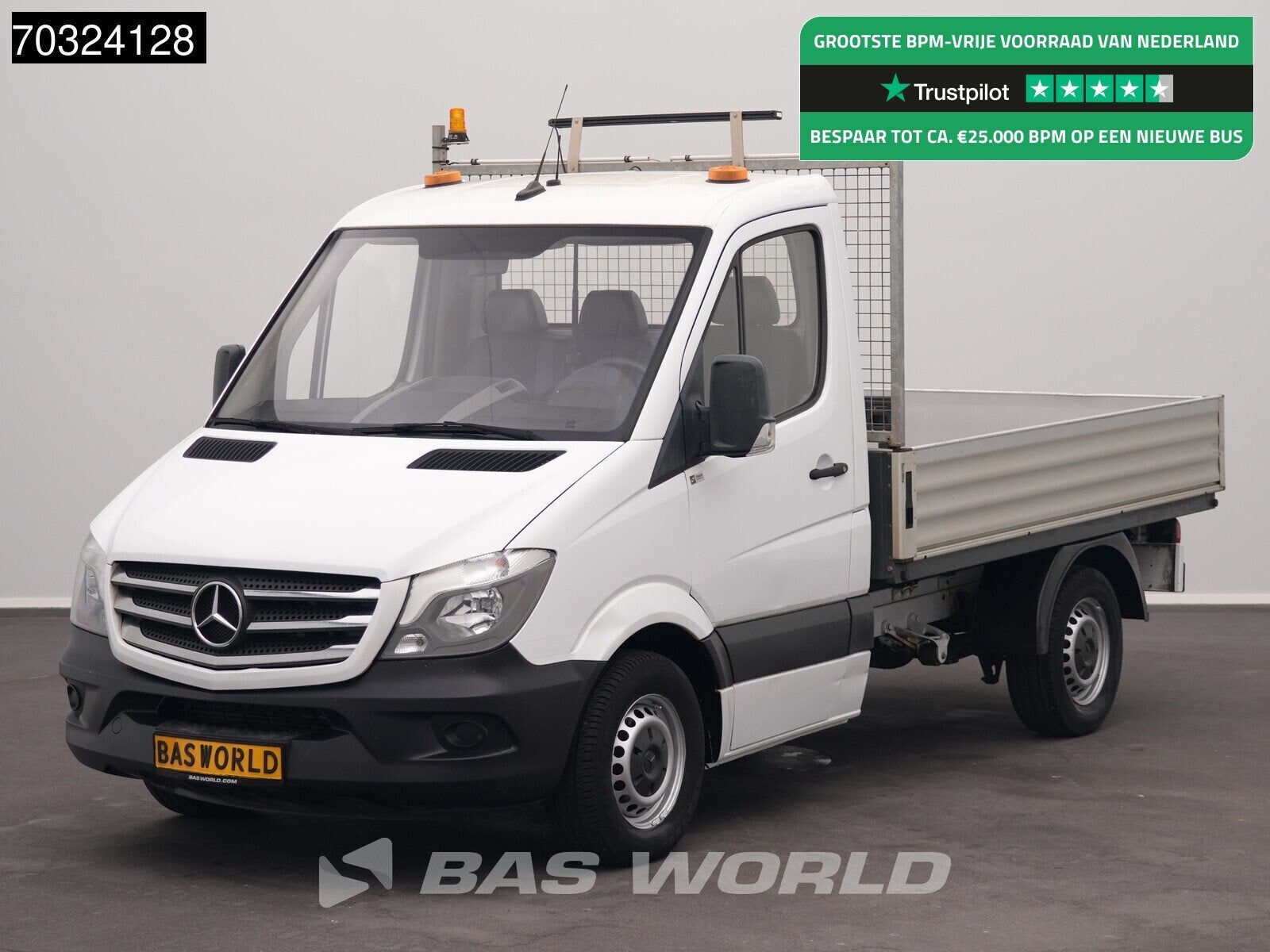 Mercedes Sprinter 314 CDI Open Laadbak Euro6 Trekhaak Airco, Auto's, Stof, Gebruikt, Euro 6, 2000 kg