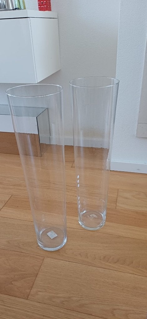 Glazen vazen 70 cm hoog, Huis en Inrichting, Woonaccessoires | Vazen, Ophalen, Transparant, 70 cm, Glas