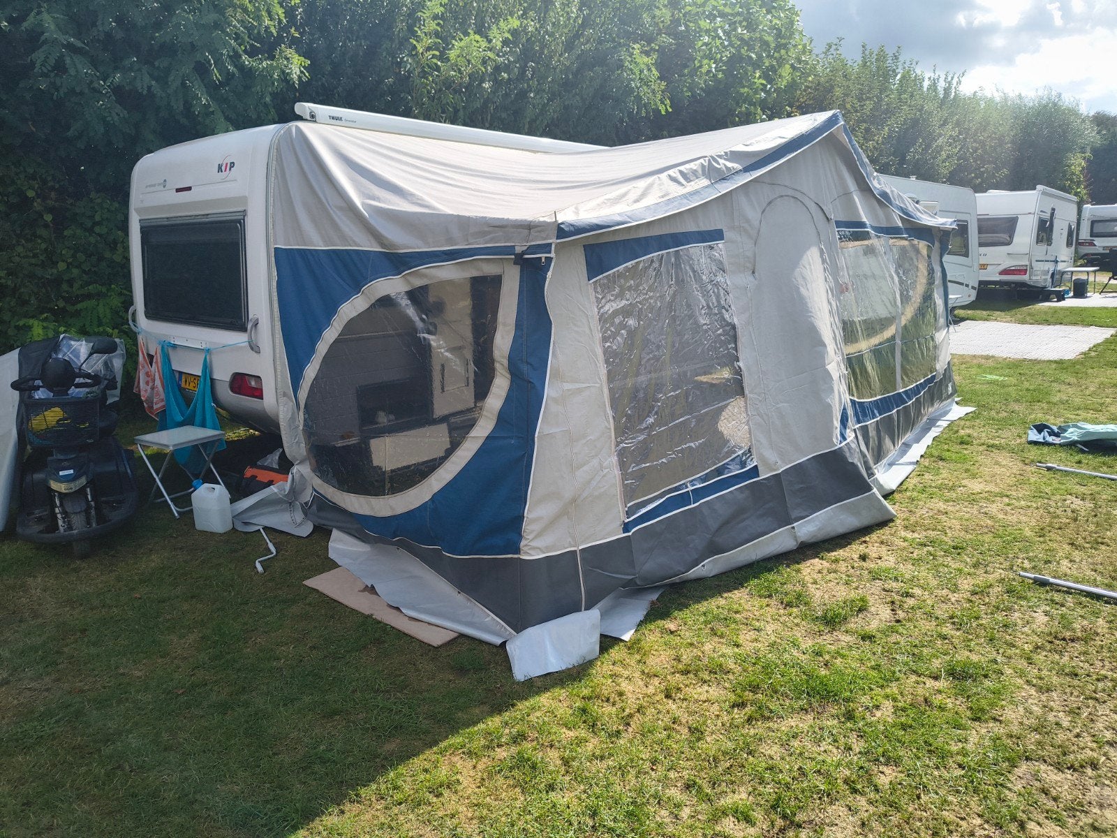 Walker Vario voortent voor Kip 53 caravan, Ophalen, Gebruikt, Polyester, Overige merken